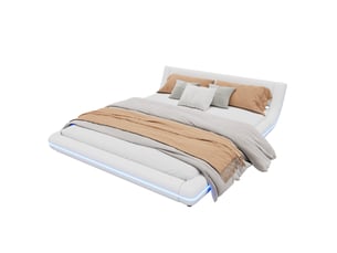 Lit 2 places 160x200 cm MERAX lit adulte blanc coloris blanc