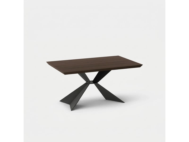  Table à manger extensible en bois et métal 200300x100 taurus - bois neutre  - Conforama A