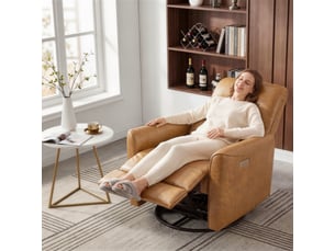 Fauteuil relax électrique  <strong>CHITA</strong> Simili marron