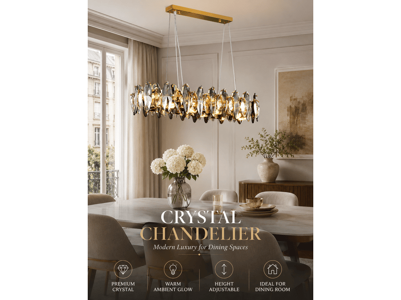  Lustre en cristal plumes dorées d – éclairage 3 couleurs ASLED-828 - Conforama D