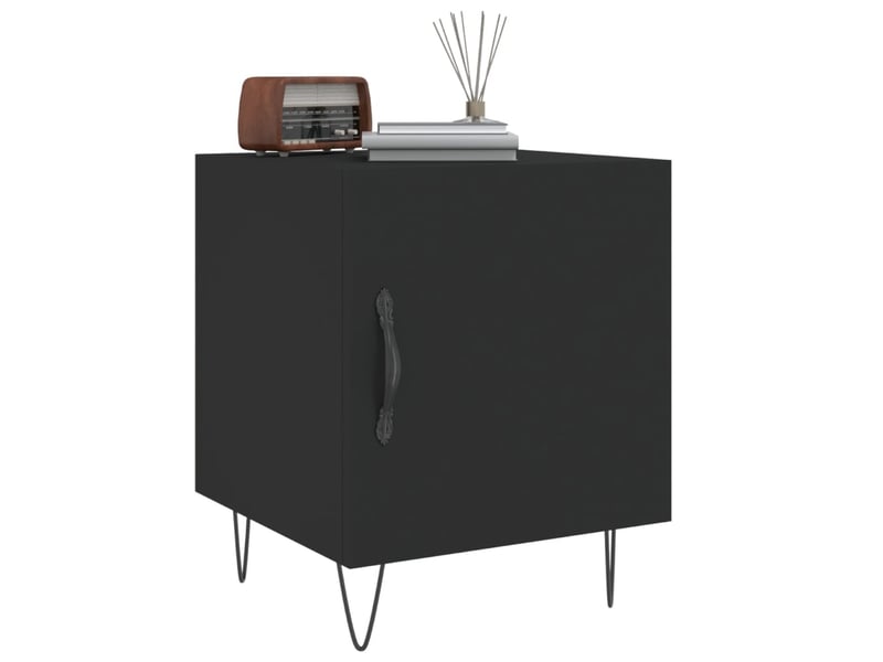  Lot de 2 tables de chevet - cabinet de chevet - table de nuit noir 40x40x50 cm bois d’ingénierie  - Conforama C