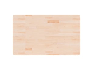 Comptoir de salle de bain, plan de travail 100x60x2,5 cm bois massif non traité cf65715