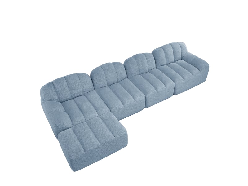  Canapé modulaire 4 places avec ottomane assise profonde 366x165 cm confort ergonomique  - Conforama A