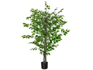 Arbre artificiel plante artificielle ficus h.1,35 m tronc branches liane lichen feuilles grand réalisme pot inclus