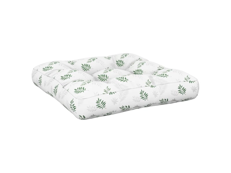  Coussin de palette, coussin de chaise, coussin de canapé motif de feuilles 50x50x12 cm tissu cf55384  - Conforama D