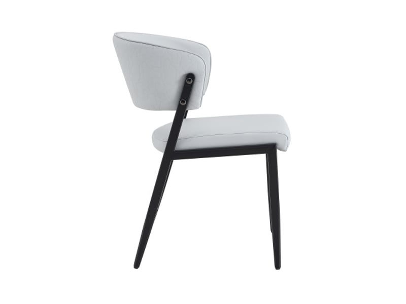  Chaises de salle à manger modernes (2 chaises) – cadre métallique, assises et dossiers rembourrés, stabilité garantie  - Conforama D