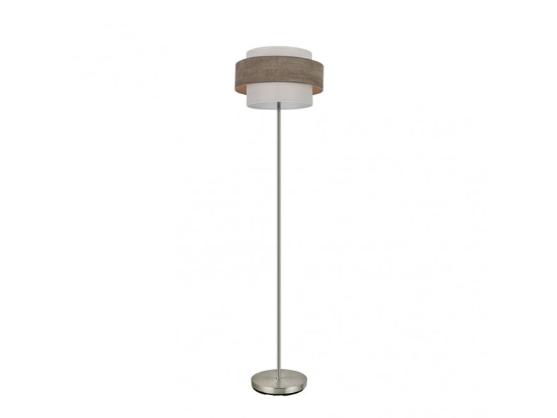  Lampadaire fabrilamp myriam e27 coloris nickelbois gris 166 x 40 x 40 cm 177641083 - Conforama A