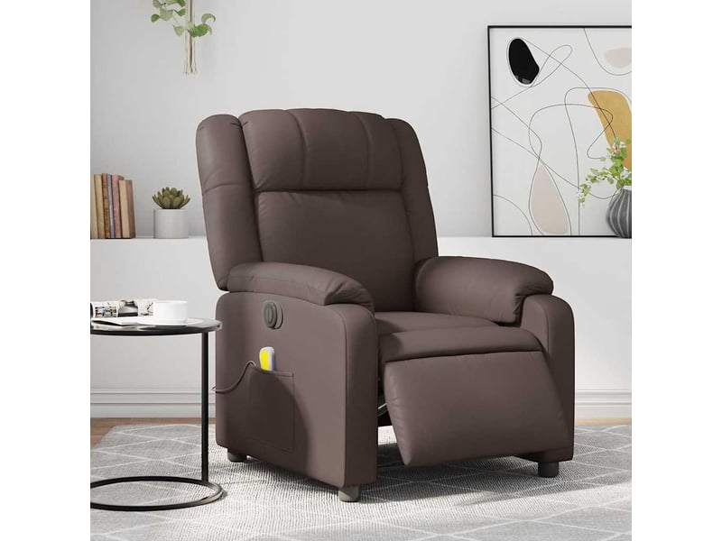 Fauteuil de massage inclinable électrique, fauteuil relax marron similicuir shl73261 - Conforama B
