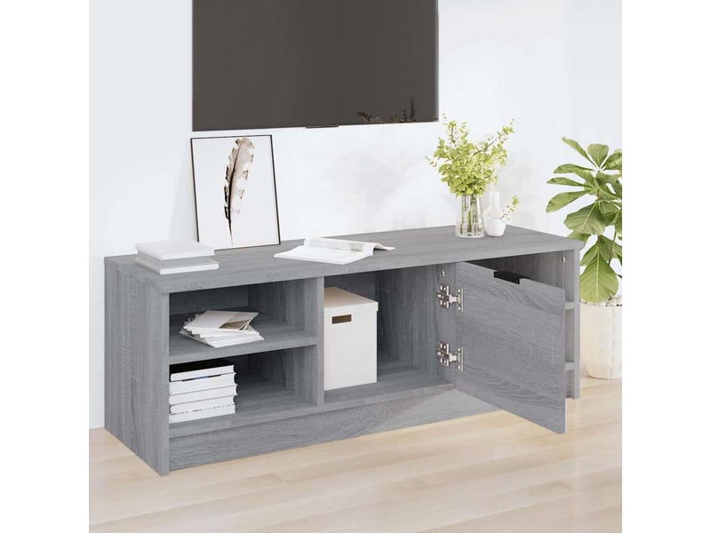  Meuble tv - banc tv - meuble de rangement sonoma gris 102x35,5x36,5 cm bois d'ingénierie  - Conforama C