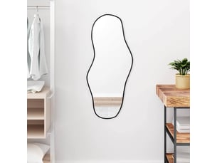 Miroir  à fixer coloris noir <strong></strong>  <strong></strong> - 90 cm x 40 cm