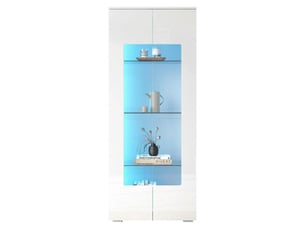Vitrine coloris blanc 3 étagère(s) <strong>KORFEE</strong> <strong></strong> - 43.35 cmx70 cm