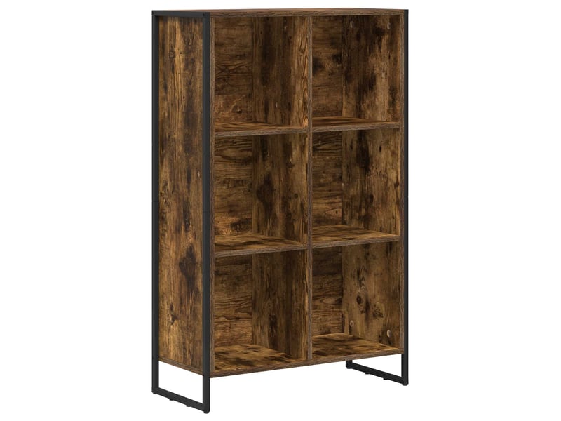 Bibliothèque, armoire à livres 99,5 x 30 x 108,5 cm bois d'ingénierie chêne fumé - Conforama A