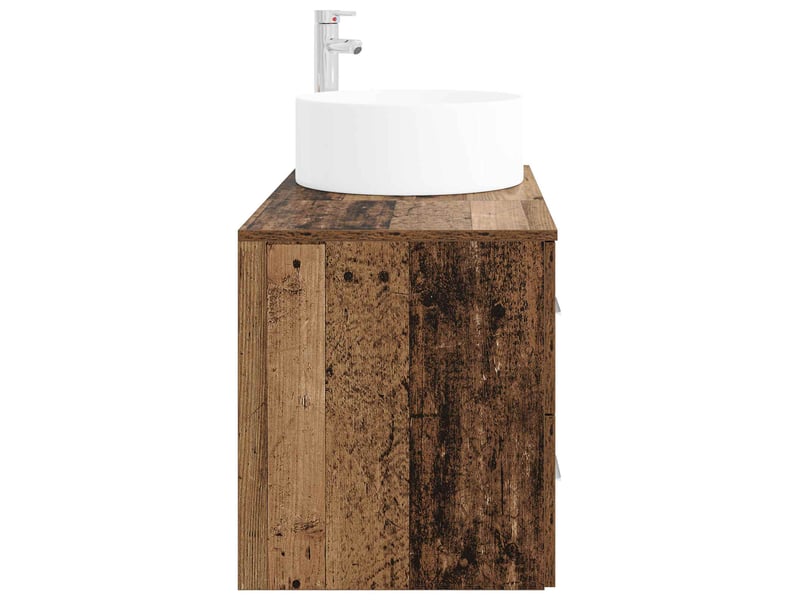  Ensemble de mobilier de salle de bain 2 pc bois ancien cf64030  - Conforama D