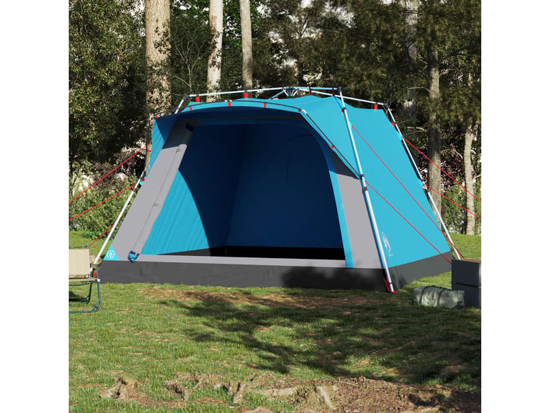  Tente de camping cabine 4 personnes bleu libération rapide  - Conforama C
