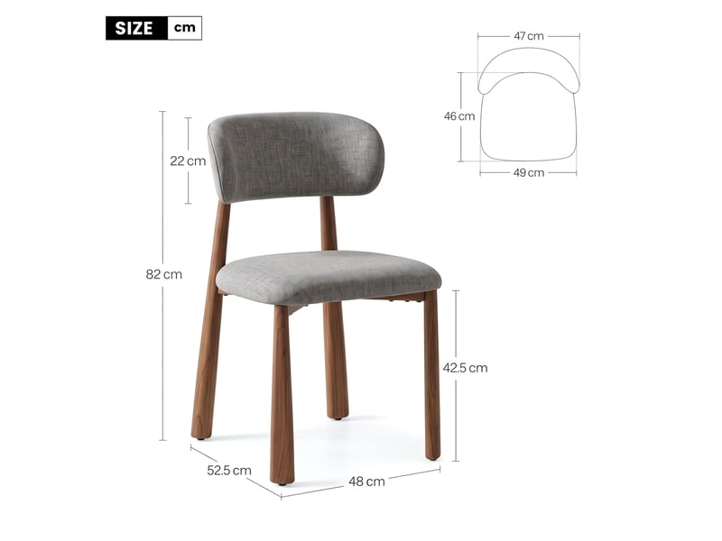 Ensemble table à manger extensible + 6 chaises – 140/180x90 cm – noyer – coins arrondis – plateau épais – chaises dossier rembourré design ergonomique - Conforama W