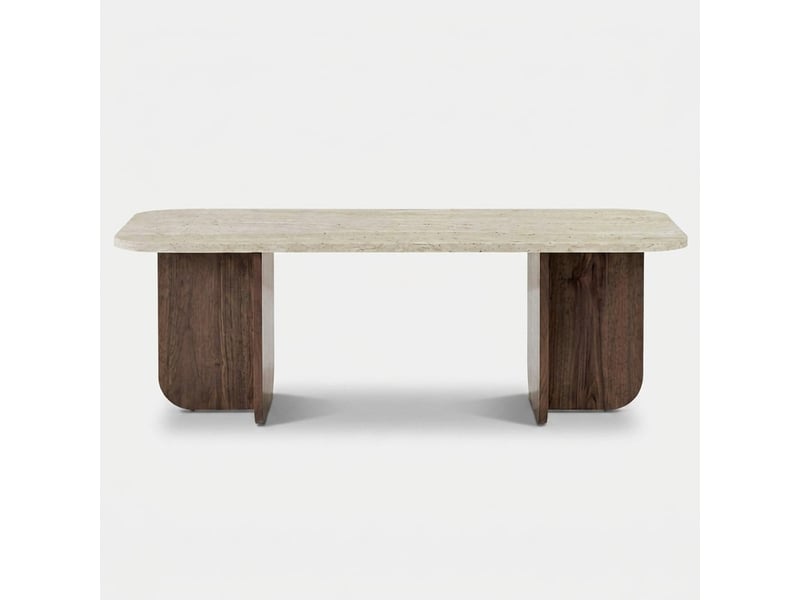  Table basse de salon moderne effet marbre akira  - Conforama C