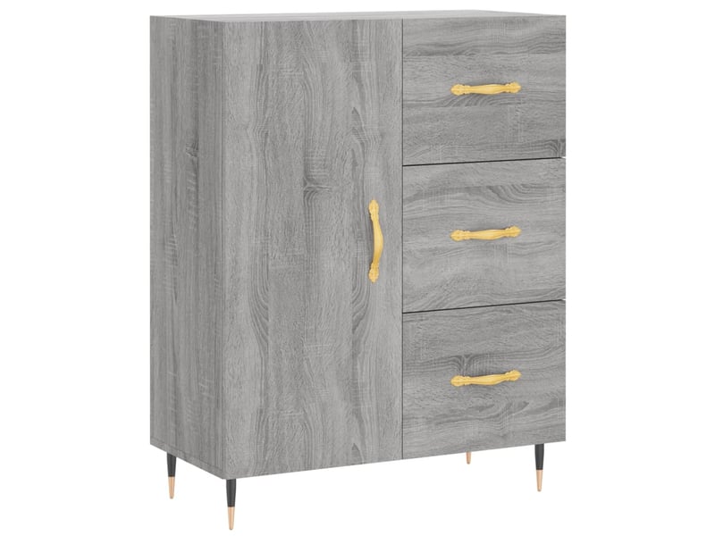  Buffet - bahut - meuble de rangement sonoma gris 69,5x34x90 cm bois d'ingénierie  - Conforama A