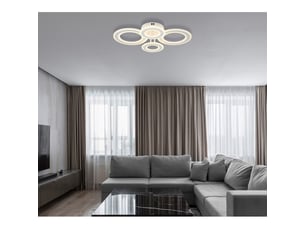 Globo anthony plafonnier semi-encastré led blanc mat 300042006500k