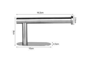 Porte-rouleau de papier toilette adhésif en acier inoxydable, support pour essuie-tout sous armoire, pour cuisine et salle de bain, 16