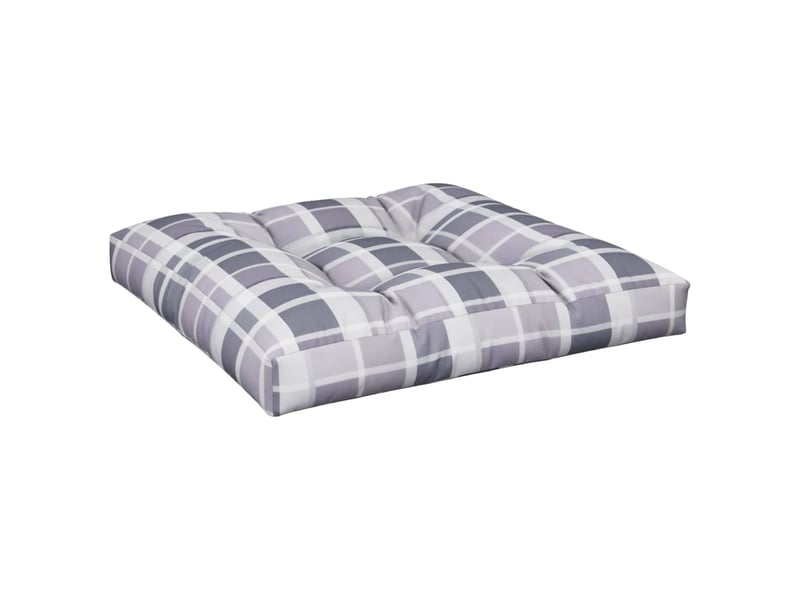  Lot de 2 coussins de palette, coussins de canapé motif à carreaux gris tissu cf59544  - Conforama D