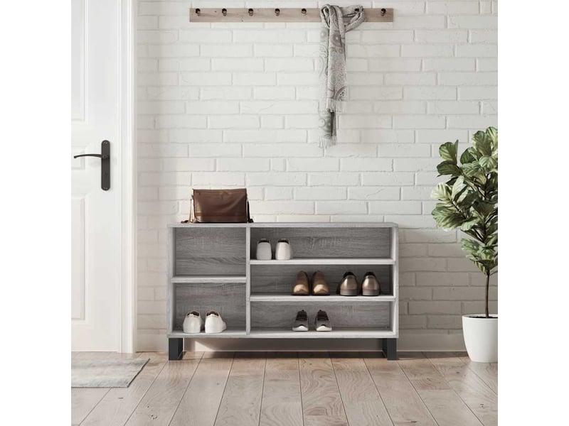  Armoire à chaussures sonoma gris 102x36x60 cm bois d'ingénierie shl2172  - Conforama B