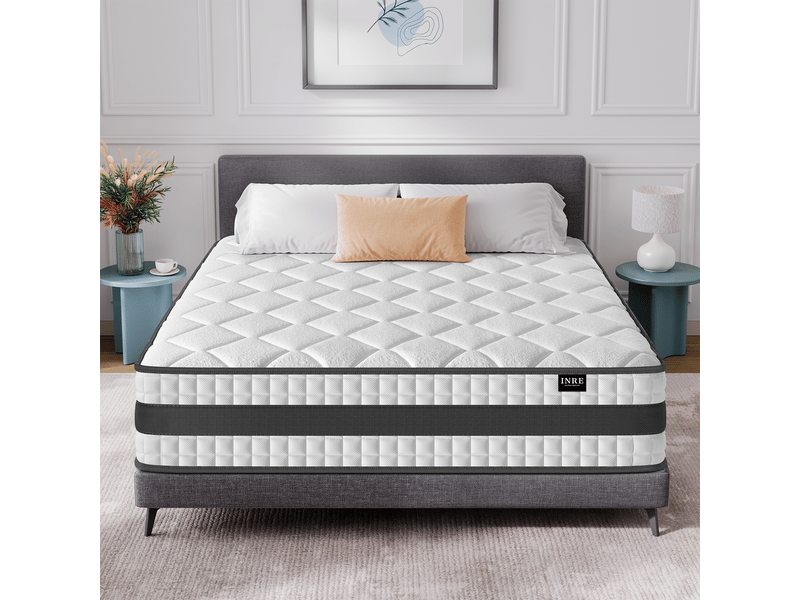  Matelas hybride 75x172 cm inre, épaisseur 25cm, ressorts ensachés et mousse à mémoire de forme, moyenne ferme, 7 zones de confort, respirant et confort  - Conforama B
