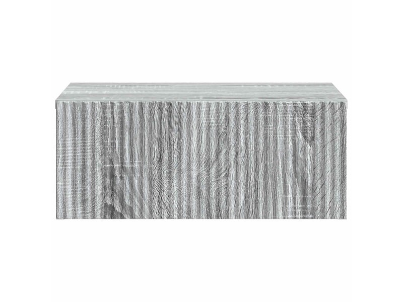 Table de chevet - cabinet de chevet - table de nuit mural sonoma gris 49 x 34,5 x 20 cm - Conforama D