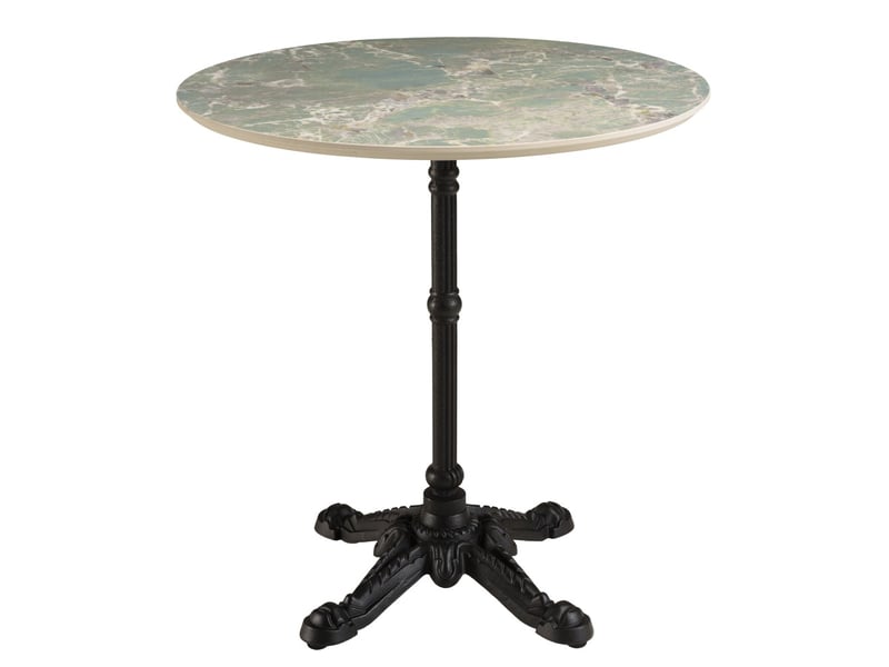 Icare - ensemble n°2: table bistrot d70cm en céramique marbré vert - Conforama D