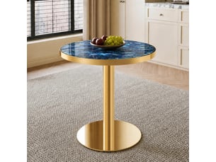 Table basse rond(e) coloris bleu STILVORA  - 60 cmx60 cm