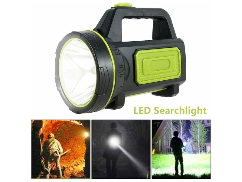 Lampe torche led puissante rechargeable usb 1200 mah lampe de poche etanche haute puissance pour urgence randonnée camping chasse (sa - Conforama C
