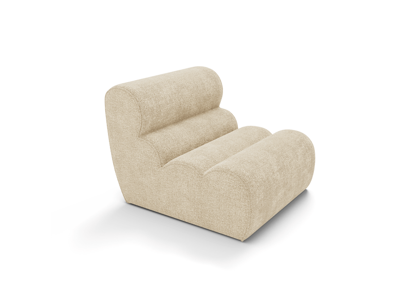  Fauteuil en velours texturé beige loft 1LOFVTB - Conforama A