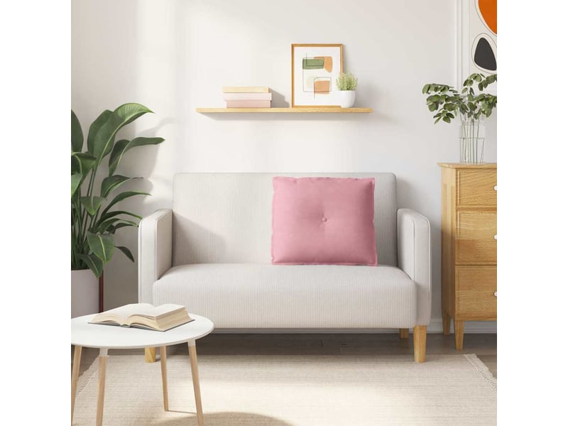 Coussin de dos, coussin de dossier rose 60 x 50 cm tissu en velours côtelé cf54987 - Conforama D