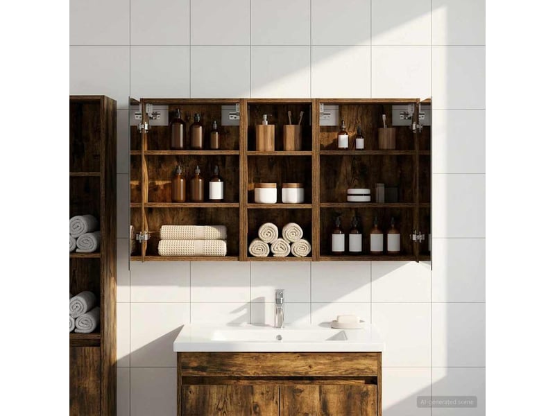 Ensemble de meubles de salle de bain 3 pcs 116x16x62.5 cm shl7983 - Conforama D