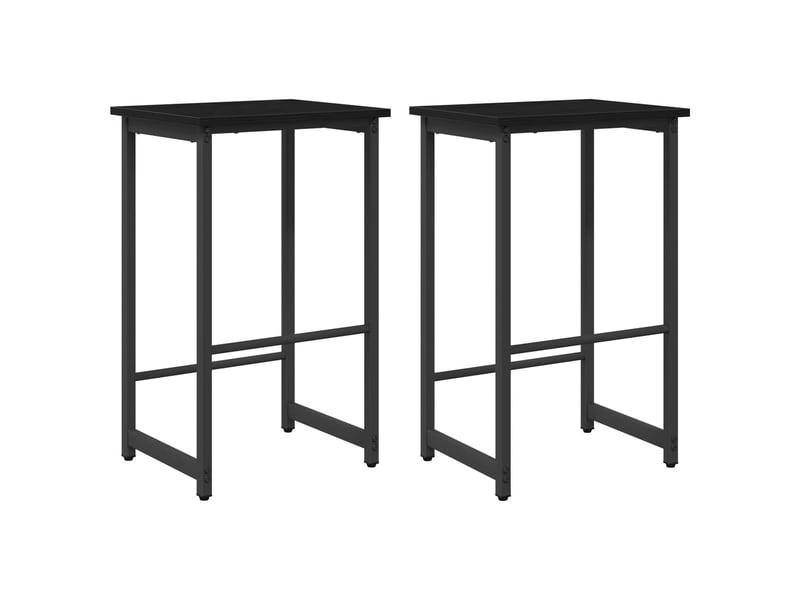  Lot de 2 tabouret de bar, chaise de bar chêne noir 40x32x64 cm shl55059  - Conforama A