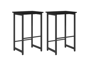 Lot de 2 tabouret de bar, chaise de bar chêne noir 40x32x64 cm shl55059