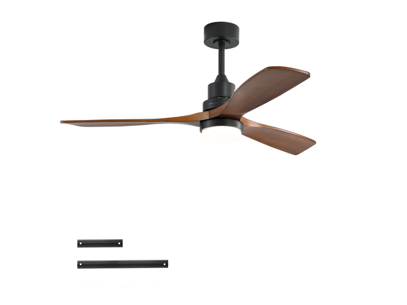  Ventilateur de plafond 132 cm led 18w dimmable 3000-6000k 6 vitesses moteur dc réversible télécommande minuterie salon  - Conforama A