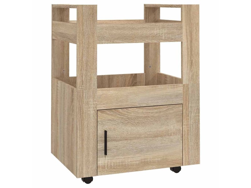  Desserte de cuisine, chariot de rangement chêne sonoma 60x45x80cm bois d'ingénierie shl6893  - Conforama A