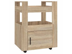 Desserte de cuisine, chariot de rangement chêne sonoma 60x45x80cm bois d'ingénierie shl6893