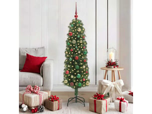 Sapin de noël artificiel, arbre de noël vert 150 cm pvc et acier et plastique shl3197