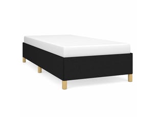 Lit adulte, lit simple, cadre de lit sans matelas noir 100x200cm tissu cf15138