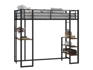 Lit mezzanine 90x190 cm LPOSPI   coloris noir