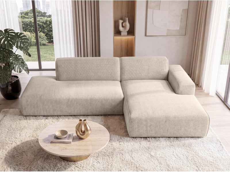  Canapé d'angle moderne didim duo, 288 cm, beige, revętement en velours d Didim Duo - Conforama B