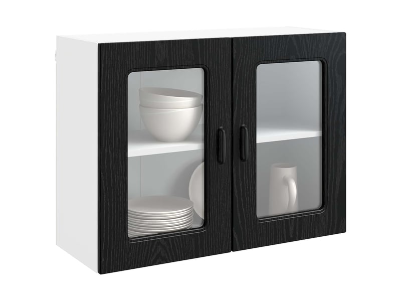  Panneau de lave-vaisselle kalmar chêne noir 80x31x60cm shl1779  - Conforama C