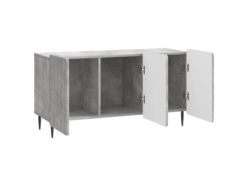  Meuble tv - banc tv - meuble de rangement 99 x 34,5 x 52 cm gris béton bois d'ingénierie  - Conforama E