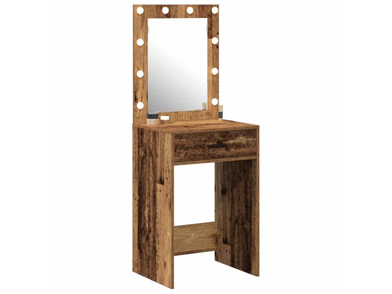 Coiffeuse, table de toilette bois ancien 50x41x135 cm shl43208 - Conforama C