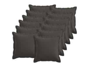 Lot de 12 coussins, coussins décoratifs houten gris foncé lin synthétique cf56459
