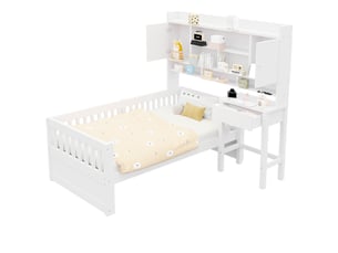 Lit combiné 90x200 cm WISHDOR   coloris blanc
