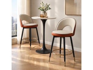 tabouret de bar <strong>OKWISH</strong> - bicolore hauteur d'assise 63.5 cm vendu Par paire