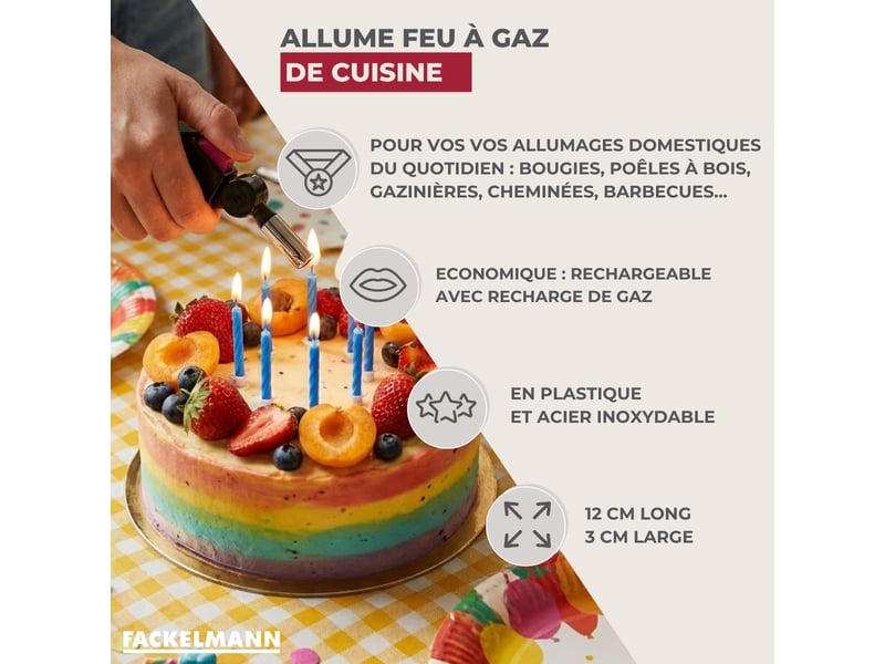  Petit allume gaz flexible fackelmann tecno 1408250 - Conforama C