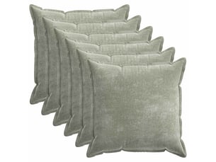 Lot de 6 housses de coussin houten vert 60 x 60 cm tissu chenille cf49873